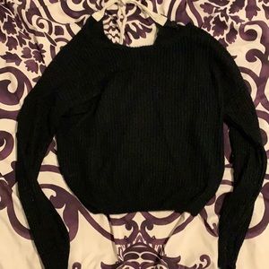Black long sleeve mesh top. Size S